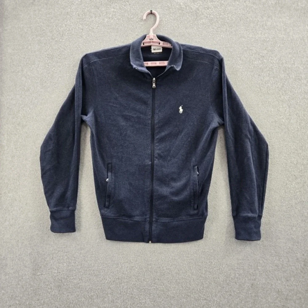 Polo‎ Ralph Lauren Men Jacket M Navy Track Logo Embroidery Performance